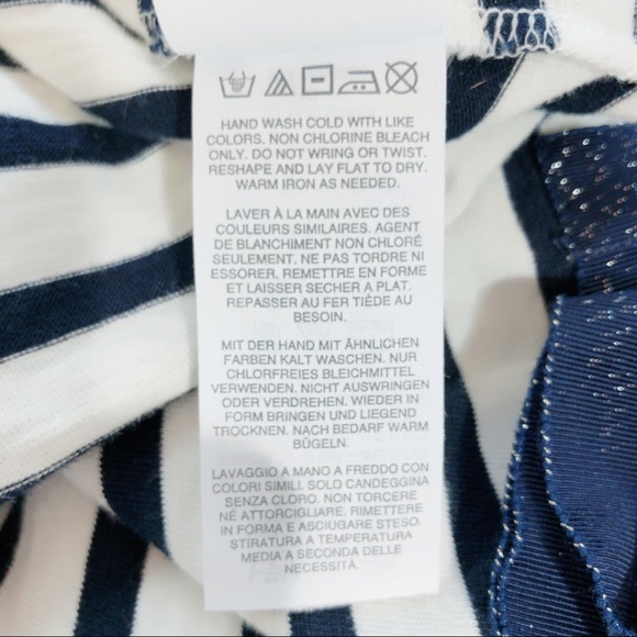 J. Crew Bow Embellished Back Striped Blouse Top XS - Picture 8 of 8